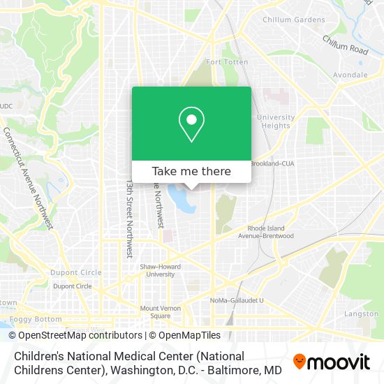 Mapa de Children's National Medical Center (National Childrens Center)