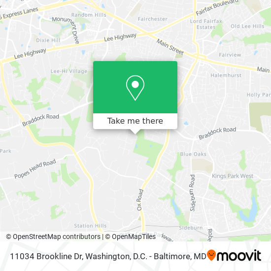 Mapa de 11034 Brookline Dr