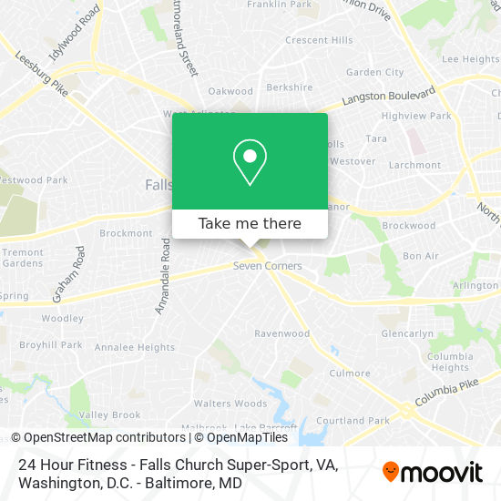 24 Hour Fitness - Falls Church Super-Sport, VA map
