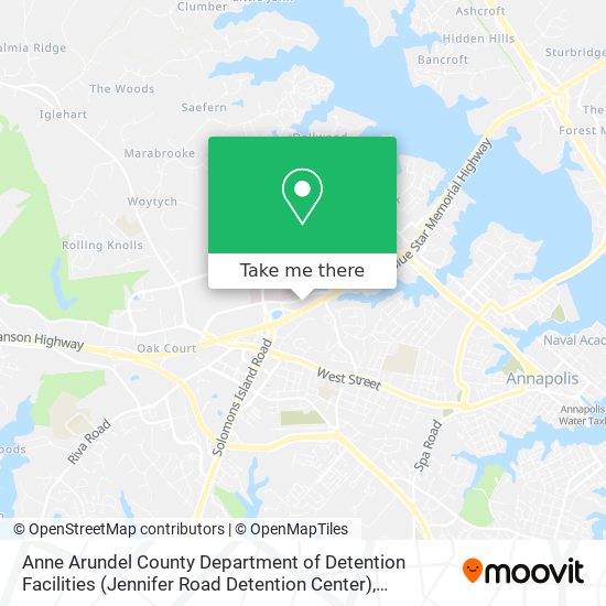 Mapa de Anne Arundel County Department of Detention Facilities (Jennifer Road Detention Center)