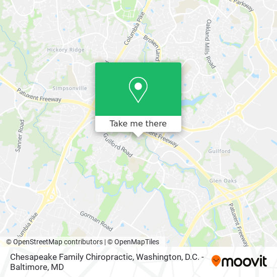 Chesapeake Family Chiropractic map