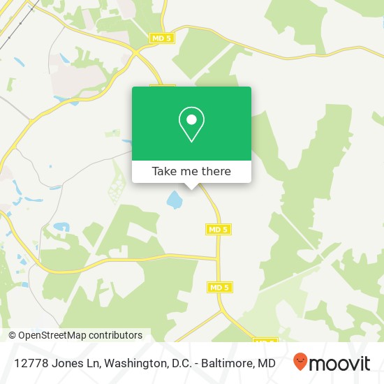 Mapa de 12778 Jones Ln, Waldorf, MD 20602