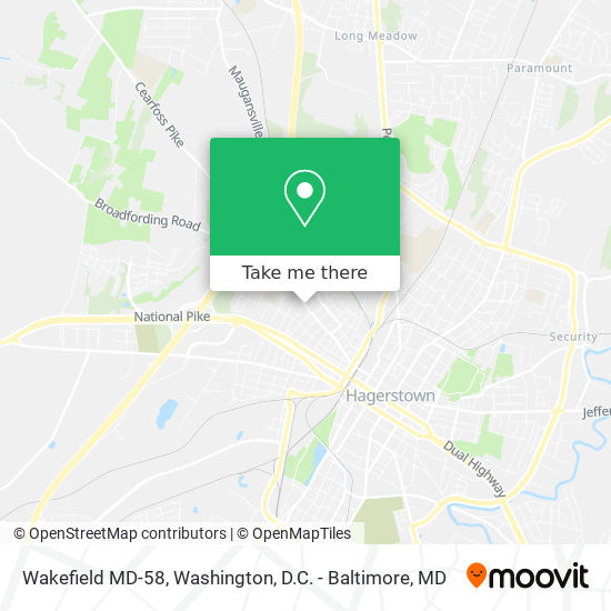 Wakefield MD-58 map