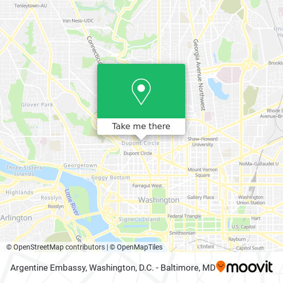 Argentine Embassy map