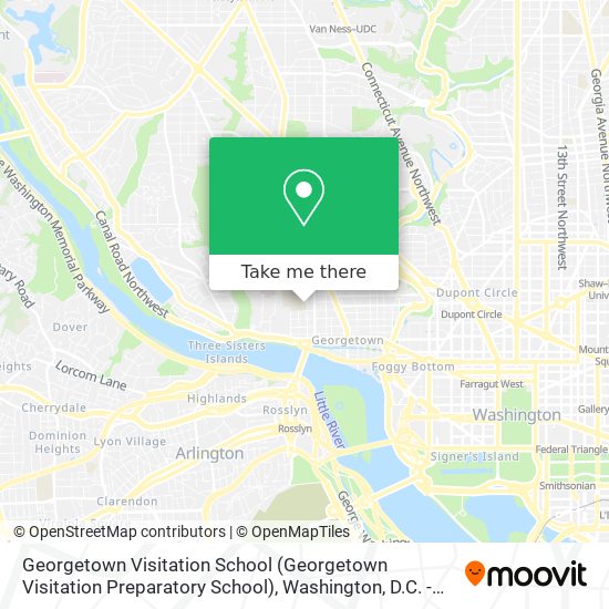 Georgetown Visitation School map