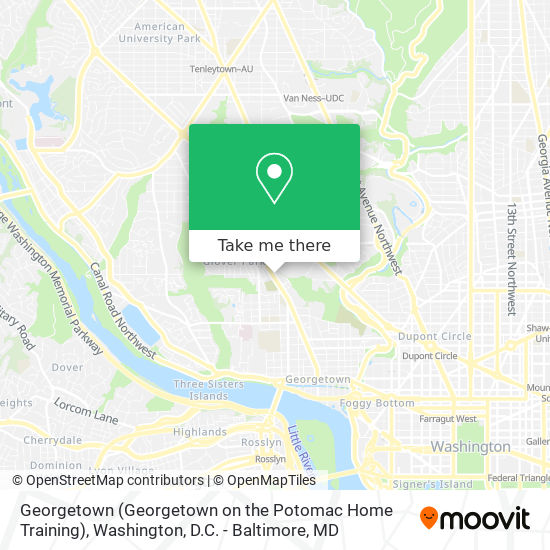 Georgetown (Georgetown on the Potomac Home Training) map