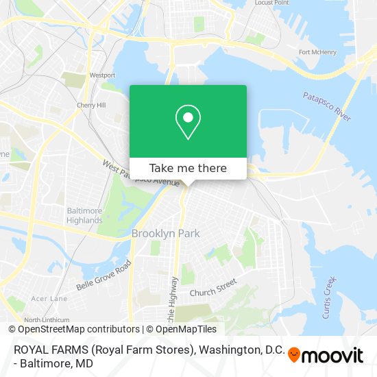 Mapa de ROYAL FARMS (Royal Farm Stores)