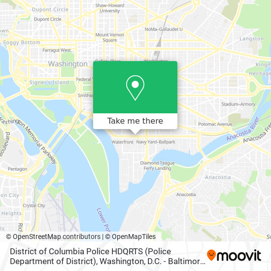 District of Columbia Police HDQRTS (Police Department of District) map