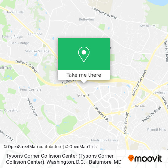 Tyson's Corner Collision Center (Tysons Corner Collision Center) map