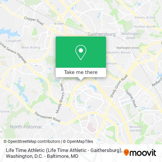 Mapa de Life Time Athletic