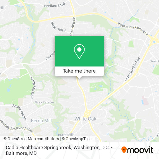 Cadia Healthcare Springbrook map