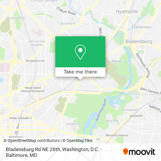 Bladensburg Rd NE 28th map