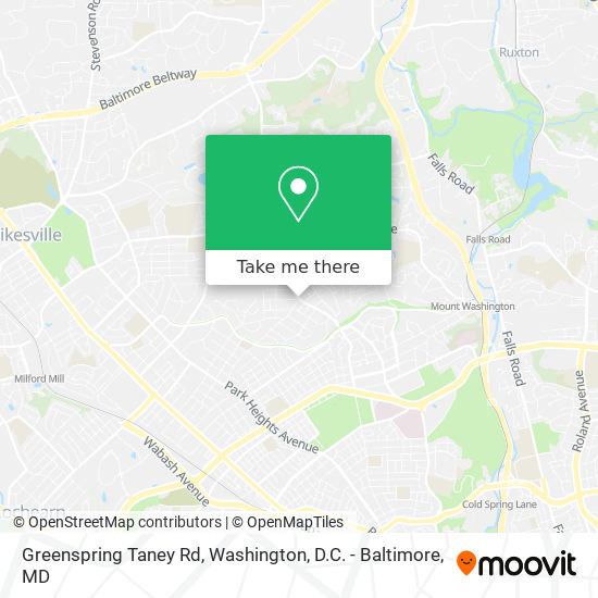 Mapa de Greenspring Taney Rd