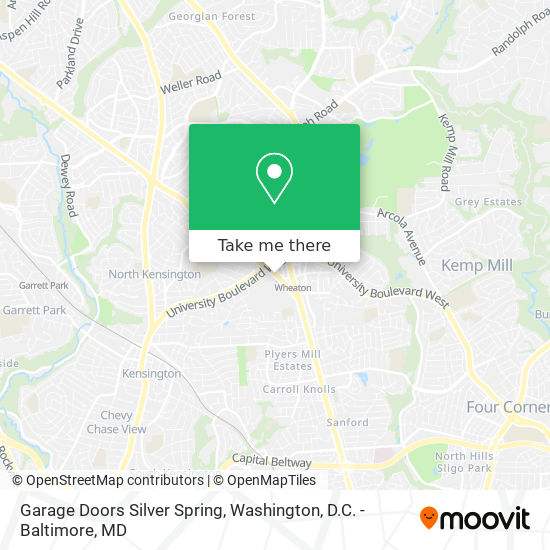 Garage Doors Silver Spring map