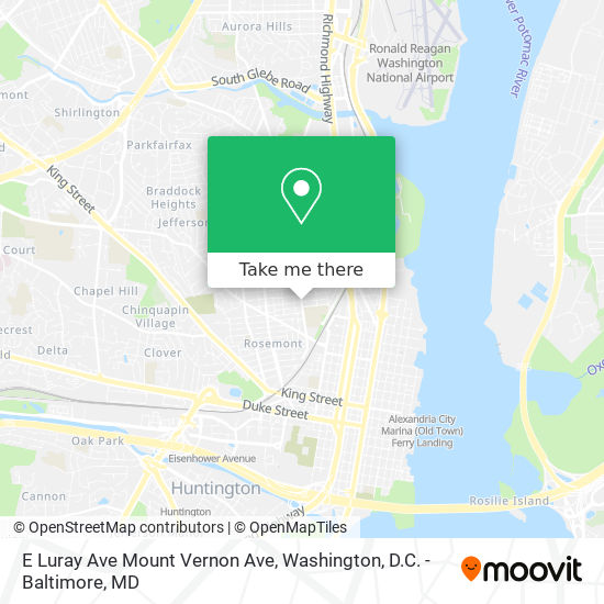 E Luray Ave Mount Vernon Ave map