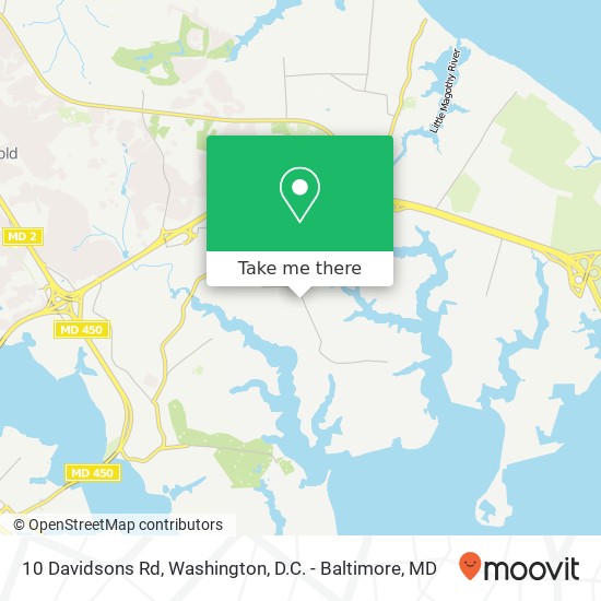 Mapa de 10 Davidsons Rd, Annapolis, MD 21409