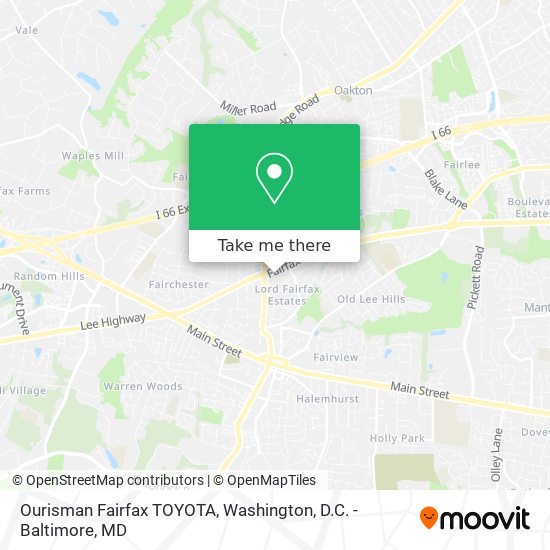 Ourisman Fairfax TOYOTA map