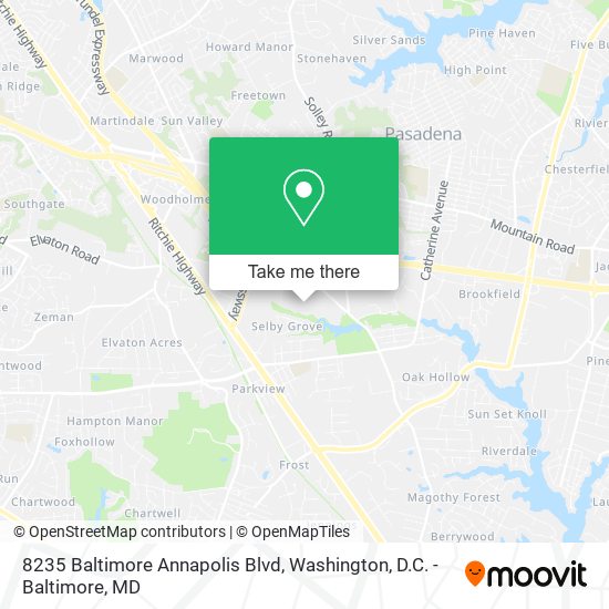Mapa de 8235 Baltimore Annapolis Blvd