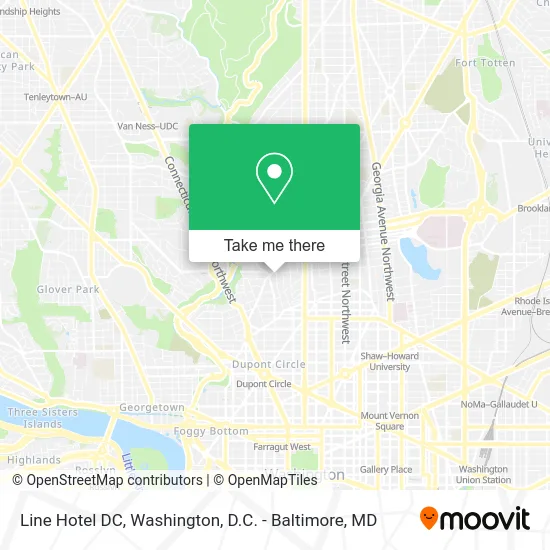Line Hotel DC map