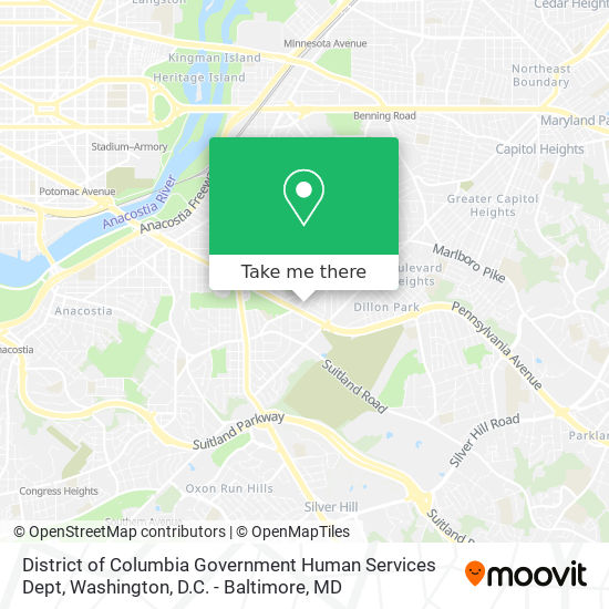 Mapa de District of Columbia Government Human Services Dept