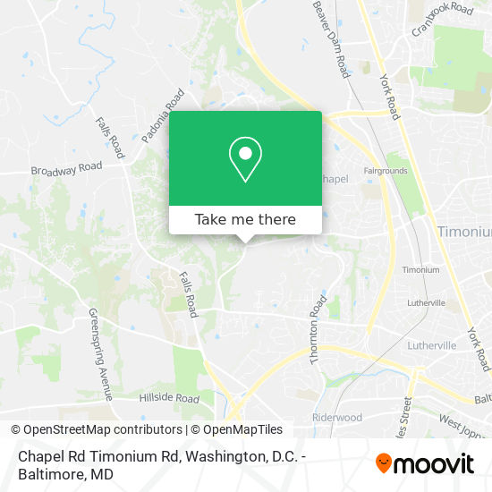 Chapel Rd Timonium Rd map