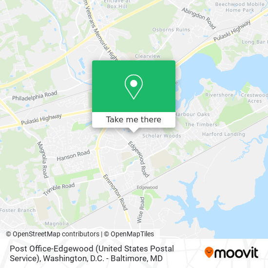 Mapa de Post Office-Edgewood (United States Postal Service)