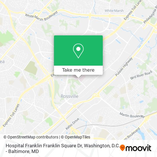 Mapa de Hospital Franklin Franklin Square Dr