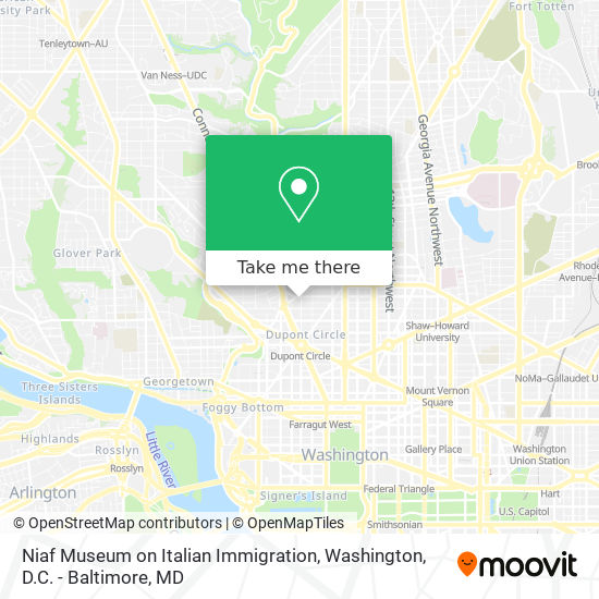 Niaf Museum on Italian Immigration map