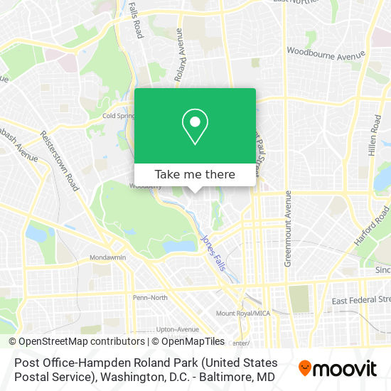 Mapa de Post Office-Hampden Roland Park (United States Postal Service)