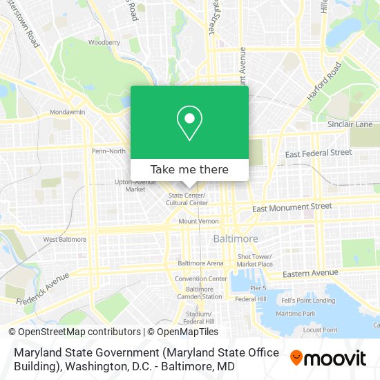 Maryland State Government (Maryland State Office Building) map