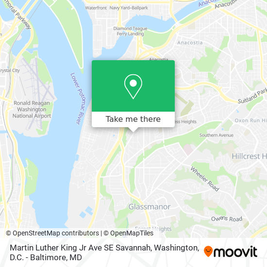 Martin Luther King Jr Ave SE Savannah map