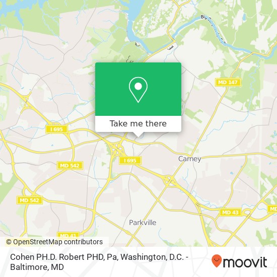 Mapa de Cohen PH.D. Robert PHD, Pa, 8813 Waltham Woods Rd