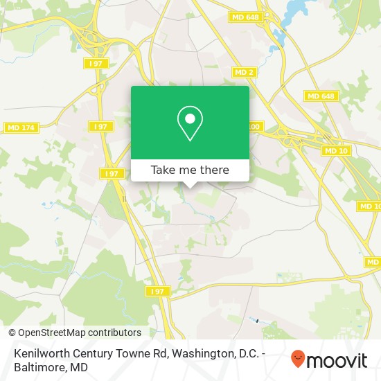Mapa de Kenilworth Century Towne Rd, Glen Burnie, MD 21061
