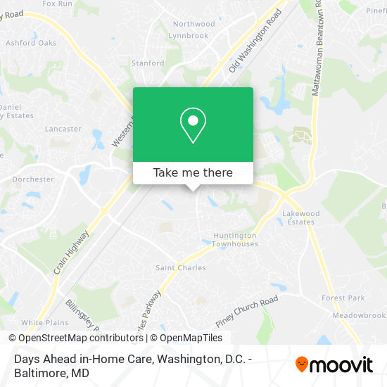 Days Ahead in-Home Care map