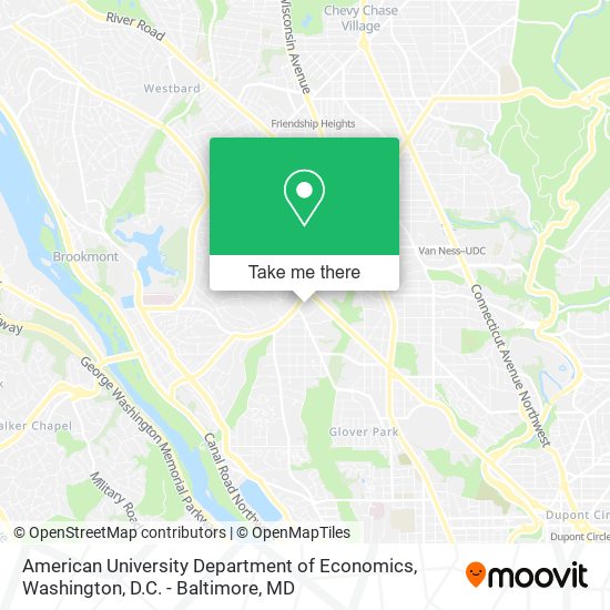 American University Department of Economics map