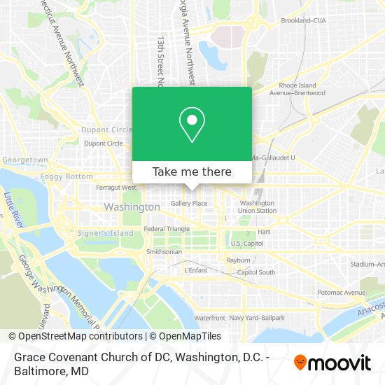Mapa de Grace Covenant Church of DC
