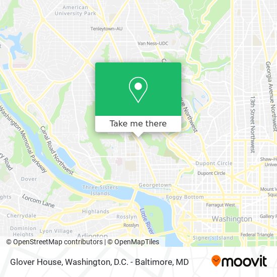 Glover House map
