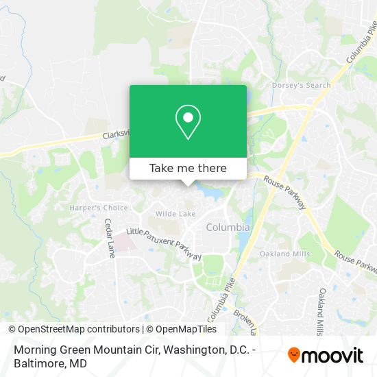 Morning Green Mountain Cir map