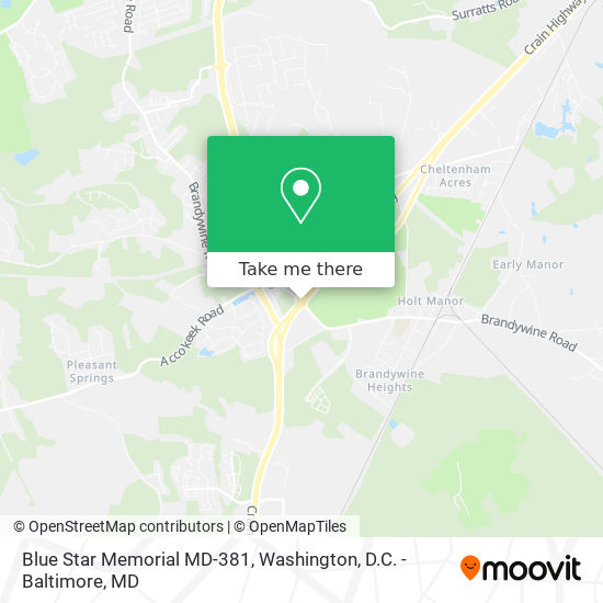 Blue Star Memorial MD-381 map