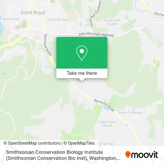 Smithsonian Conservation Biology Institute (Smithsonian Conservation Bio Inst) map