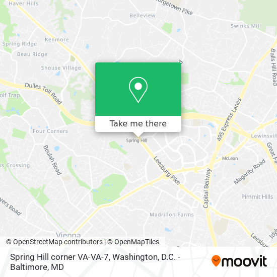 Mapa de Spring Hill corner VA-VA-7