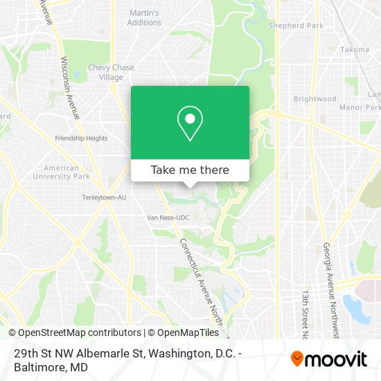 29th St NW Albemarle St map