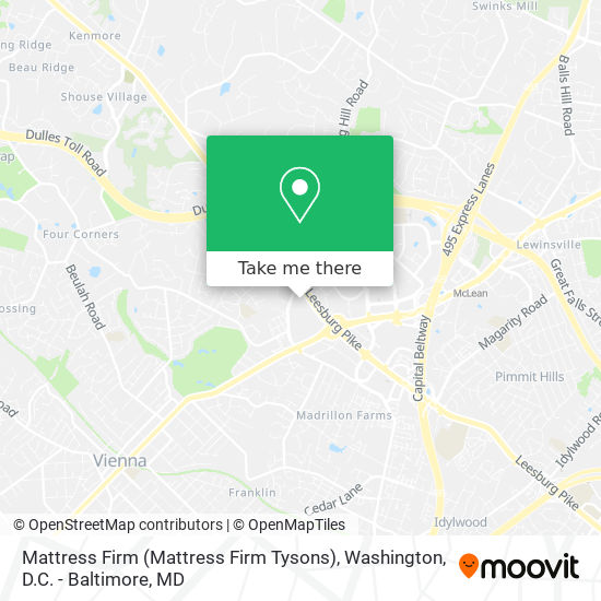 Mattress Firm (Mattress Firm Tysons) map