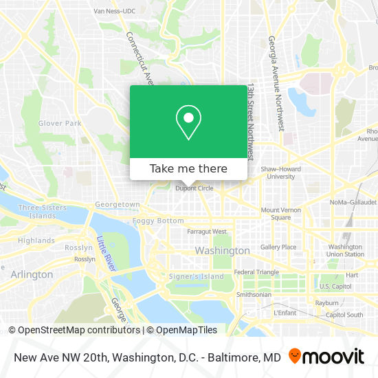 Mapa de New Ave NW 20th
