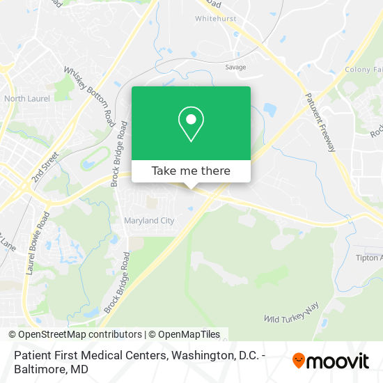 Patient First Medical Centers map