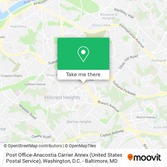 Mapa de Post Office-Anacostia Carrier Annex (United States Postal Service)