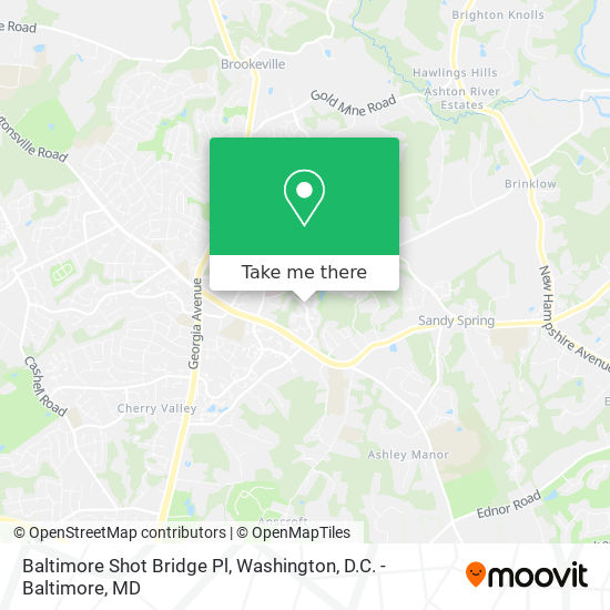 Mapa de Baltimore Shot Bridge Pl