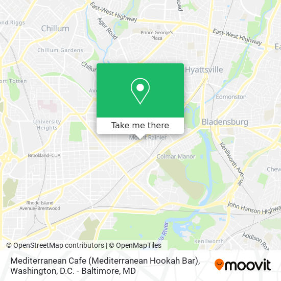 Mapa de Mediterranean Cafe (Mediterranean Hookah Bar)