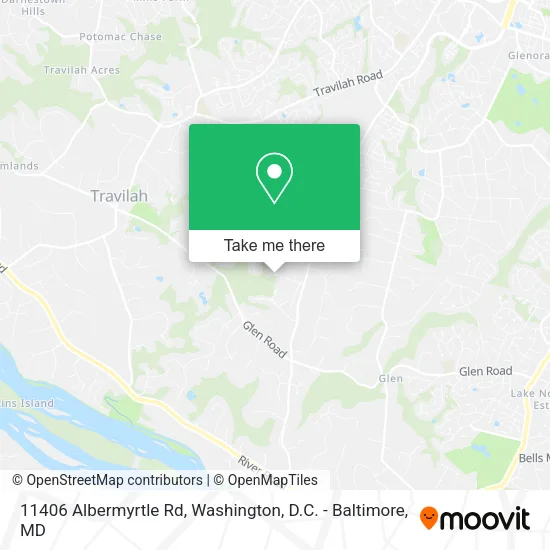 11406 Albermyrtle Rd, Potomac, MD 20854 map
