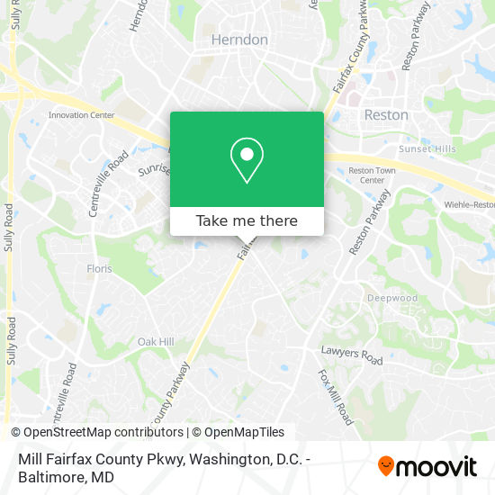 Mill Fairfax County Pkwy map